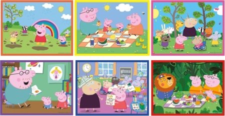 CLEMENTONI dėlionė Peppa Pig, 12 kubų., 41195 