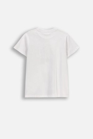 COCCODRILLO marškinėliai trumpomis rankovėmis, balti, WC6143209VBB-001-152, 152 dydis 