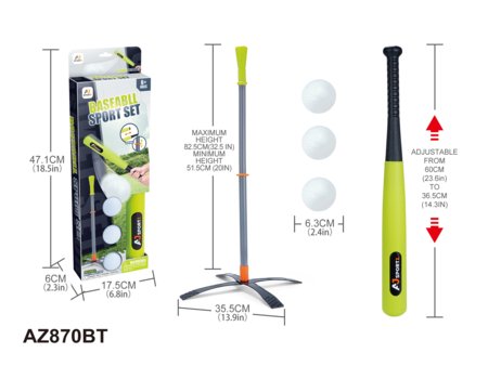 AJ SPORTZ beisbolo rinkinys, AZ870BT 