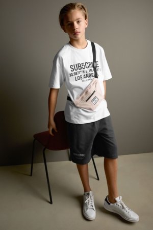 NEXT marškinėliai trumpomis rankovėmis, šortai ir rankinukas, AG3518 140