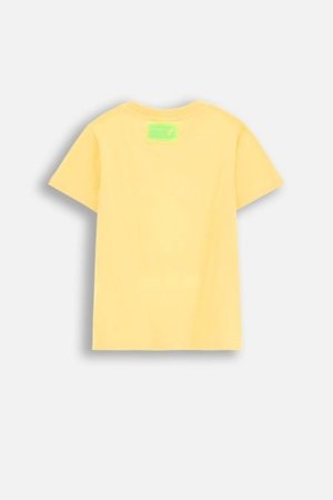 COCCODRILLO marškinėliai trumpomis rankovėmis SAGE TIME BOY KIDS, geltoni, WC5143203SBK-004-122, 122 cm 