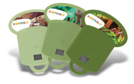 KIDYWOLF istorijų rinkinys Džiunglių knyga, 3 istorijos projektoriui KIDYSLIDE, KIDYSTORIES-JB 