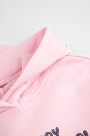 COCCODRILLO džemperis su gobtuvu, rožinis, WC6132301SGK-007-116, 116 cm 