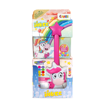 INKEE vonios žaislas su dažais Wand Unicorn, 40478EN 