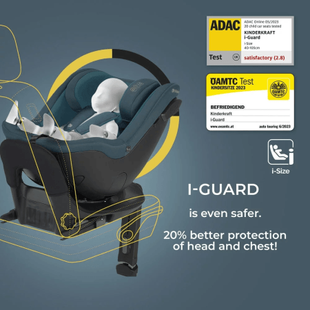 KINDERKRAFT automobilinė kėdutė I-GUARD I SIZE, cool grey, KCIGUAPRGRY0000 KCIGUA00GRY0000