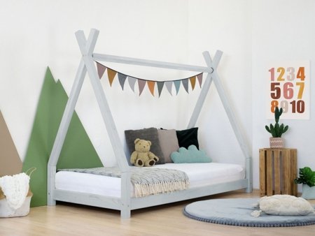 BENLEMI tipio formos vaikiška lova NAKANA, 120x180 cm., Light grey, DO-0002/120X180-SVS 