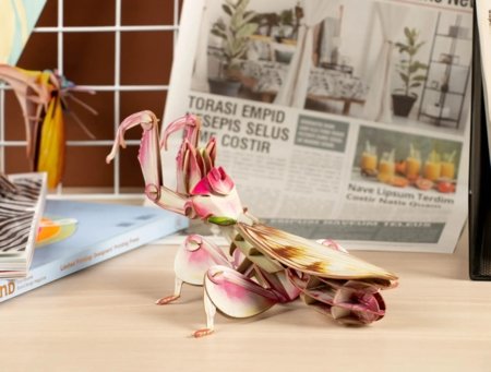 MAKEBUG 3D popierinė delionė Orchid Mantis, MB-B-0003 