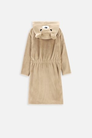COCCODRILLO chalatas BATHROBE, smėlio spalvos, WC4410103BAT-002-128, 128 cm 