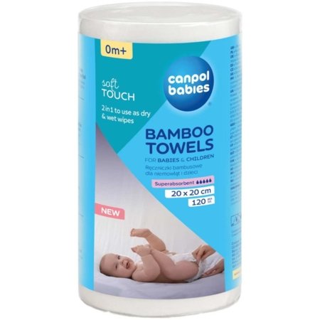 CANPOL BABIES bambukinės servetėlės kūdikiams ir vaikams, 120 vnt., 1/661 