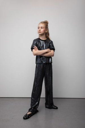 COCCODRILLO kelnės, sidabrinės, cm 