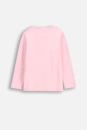 COCCODRILLO marškinėliai ilgomis rankovėmis EVERYDAY GIRL A, rožiniai, WC5143101VGA-033-122, 122 cm 