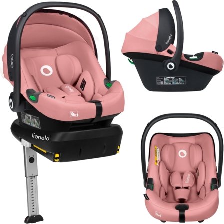 LIONELO automobilinė kėdutė su ISOFIX baze ASTRID I-SIZE, Pink coral, 40-87 cm. 