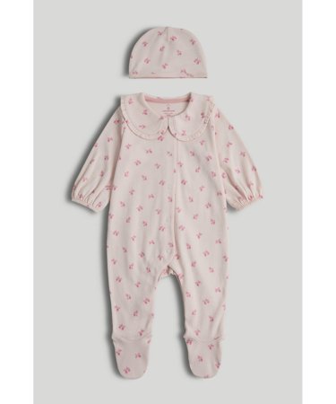 MOTHERCARE šliaužtinukas ilgomis rankovėmis ir kepurė, AW63201 56 cm 