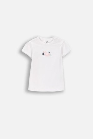 COCCODRILLO marškinėliai trumpomis rankovėmis, balti, dydis 