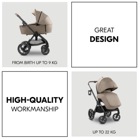 HAUCK universalus vežimėlis COMFORT N CARE AIR SET, Mocha, 165553 