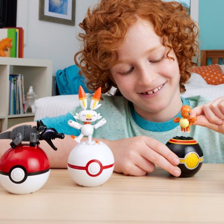 MEGA CONSTRUX POKEMON rinkinys ugninių Poke rutulių pakuotė asort., HTJ06 