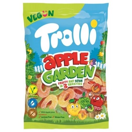 TROLLI guminukai obuolių ratukai Vegan, 175g, 110175 