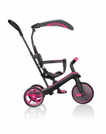 GLOBBER triratukas Trike Explorer 4in1, rožinis, 632-110 632-110