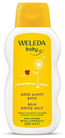 WELEDA vaikiškas vonios prausiklis su medetkomis nakčiai GOOD NIGHT BATH, 200 ml. 