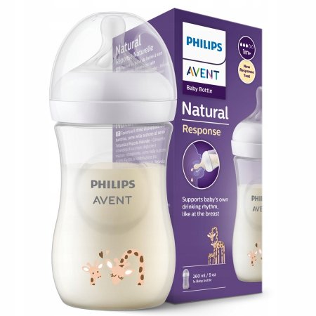 PHILIPS AVENT 83020 Buteliukas "Natural Response" ŽIRAFA, 1 mėn.+, 260ml, SCY903/66 1/066