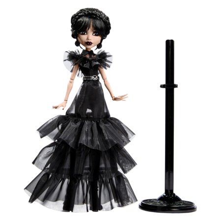 MONSTER HIGH X WEDNESDAY lėlė Trečiadienė juoda suknele, HXJ03 
