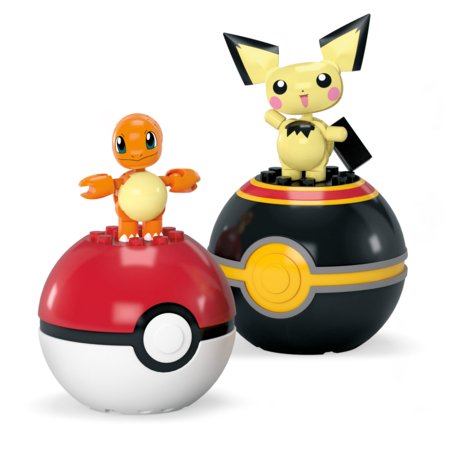 MEGA CONSTRUX POKEMON dviejų  Poke rutulių pakuotė asort., HXP11 