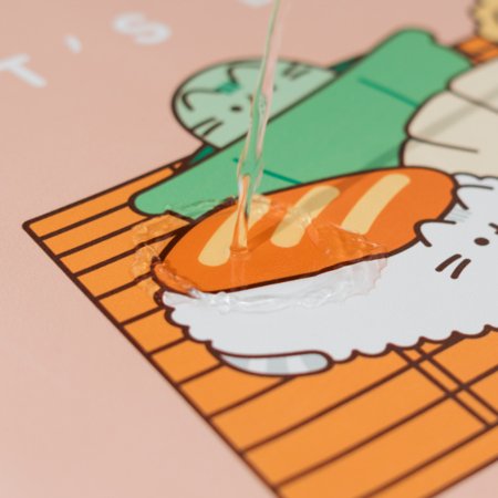 PUSHEEN pelės kilimėlis Sushi Roll vegan leather, MGGEPU06 