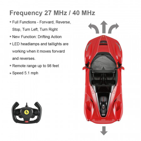 RASTAR R/C 1:14 automodelis valdomas, Ferrari LaFerrari Aperta, 75800 75800