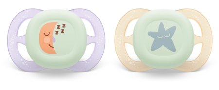 PHILIPS AVENT čiulptukai ULTRA START NIGHT, 0-2 mėn., 2 vnt., SCF075/17 