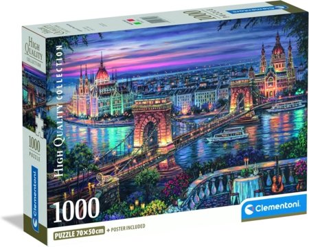 CLEMENTONI dėlionė Lights Of The Danube, 1000 det., 37113 