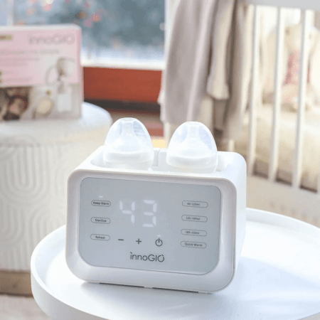 INNOGIO buteliukų šildyklė ir sterilizatorius 2in1 GIOwarm Fast Duo, GIO-375 
