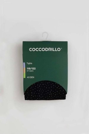 COCCODRILLO pėdkelnės TIGHT MICROFIBRE COLORFUL, juodos, cm 