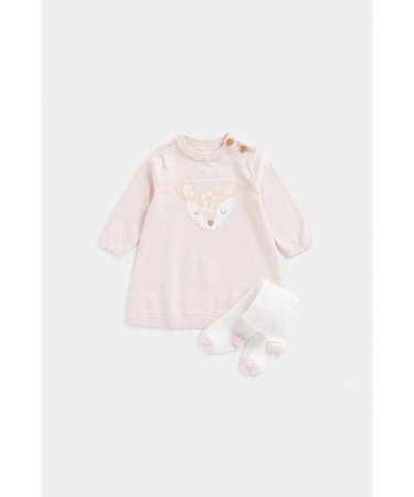 MOTHERCARE suknelė ilgomis rankovėmis ir pėdkelnės, FB433 649140