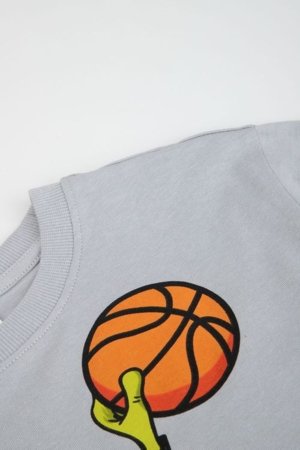 COCCODRILLO marškinėliai trumpomis rankovėmis, pilki, WC6143209VBA-019-134, 134 dydis 