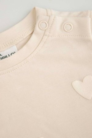 COCCODRILLO marškinėliai trumpomis rankovėmis, smėlio spalvos, WC6143201HGN-003-062, 62 dydis 