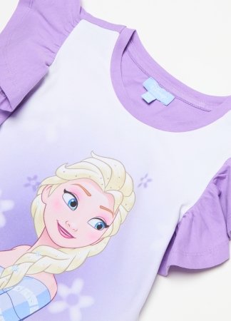 OVS palaidinė trumpomis rankovėmis ir tamprės, violetinė, , 002017786 