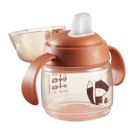 TOMMEE TIPPEE puodelis su rankenomis TT 1X TRANSITION, 190 ml, 6 mėn.+, 447940 