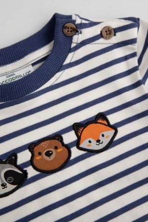 COCCODRILLO marškinėliai FOREST FRIENDS BOY NEWBORN, spalvoti, ZC5143102FBN-022-080, 80 cm 