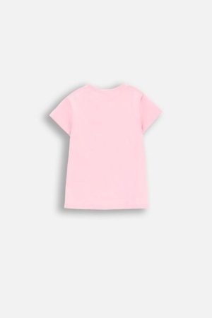 COCCODRILLO marškinėliai trumpomis rankovėmis DREAM DIARIES GIRL NEWBORN, rožiniai, WC5143201DGN-007-086, 86 cm 