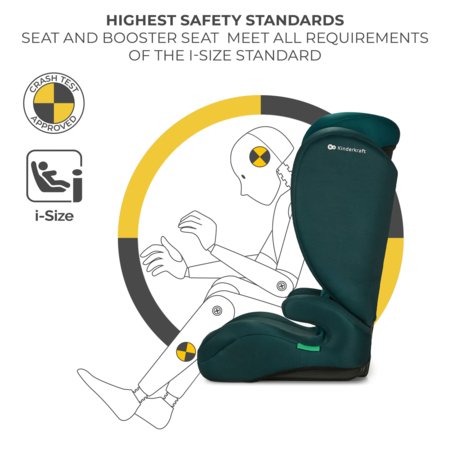 KINDERKRAFT automobilinė kėdutė I-SPARK 2 PLUS I-SIZE, 100-150 cm., Green, KCISPA02GREPL00 