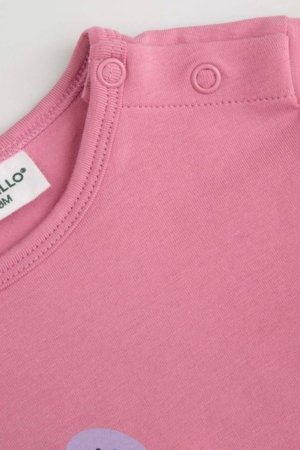 COCCODRILLO marškinėliai ilgomis rankovėmis, rožiniai, WC6143101HGN-007-068, 68 dydis 