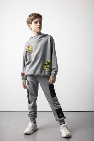 COCCODRILLO džemperis SPORTS BOY JUNIOR, pilkas, ZC5132301SBJ-019-128, 128 cm 