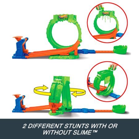HOT WHEELS MONSTER TRUCKS MUTANT CHAOS triukų trasa su slaimu, JMK91 