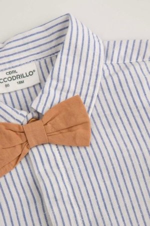 COCCODRILLO susegamas smėlinukas ilgomis rankovėmis, mėlynas, WC6112901EBB-014-086, 86 dydis 