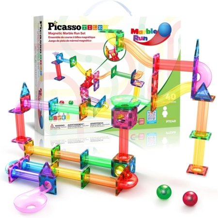 PICASSO TILES Magnetinis konstruktorius Marble Run 40 det., PTG40 