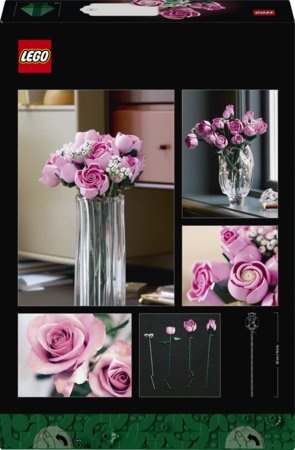 10374 LEGO® Botanicals Rausvų rožių puokštė 