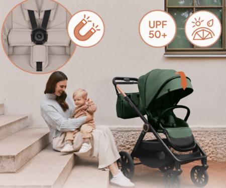 LIONELO universalus vežimėlis LAYLA 2in1, Beige taupe, LO-LAYLA 2IN1 