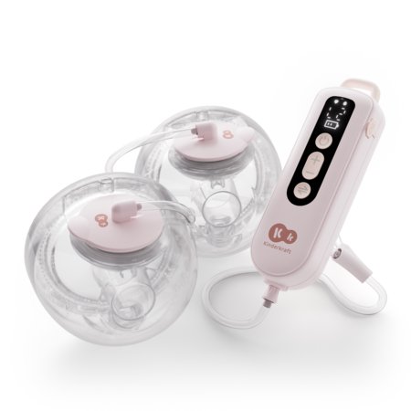KINDERKRAFT dvigubas nešiojamas elektrinis pientraukis GENTLEFLOW, pink, KEGEFL00PNK0000 