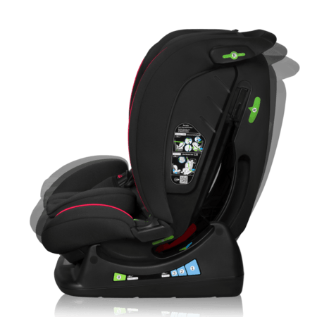 LIONELO automobilinė kėdutė AART I-SIZE, Black carbon red,  40-150 cm., LO-AART I-SIZE 
