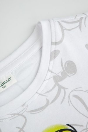 COCCODRILLO marškinėliai trumpomis rankovėmis LICENCE GIRL, balti, WC5143212LGD-001-164, 164 cm 